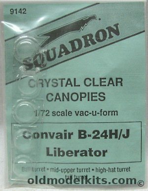 Squadron 1/72 Convair B-24H/J Liberator Replacement Turret Canopy Set, 9142 plastic model kit